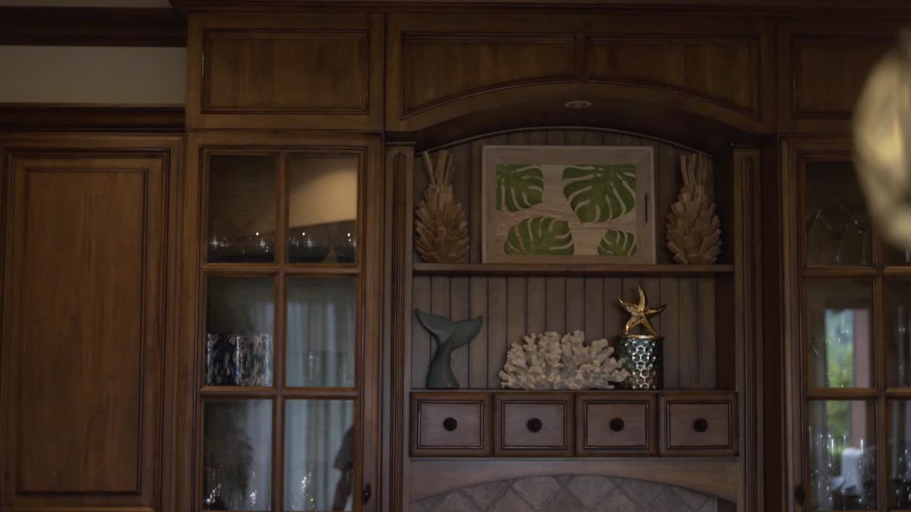 rustic wooden kitchen cabinet with marine elements