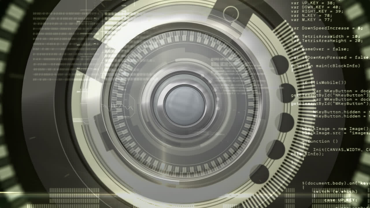 신호 아이콘과 초점 카메라 렌즈 개념의 디지털 복합