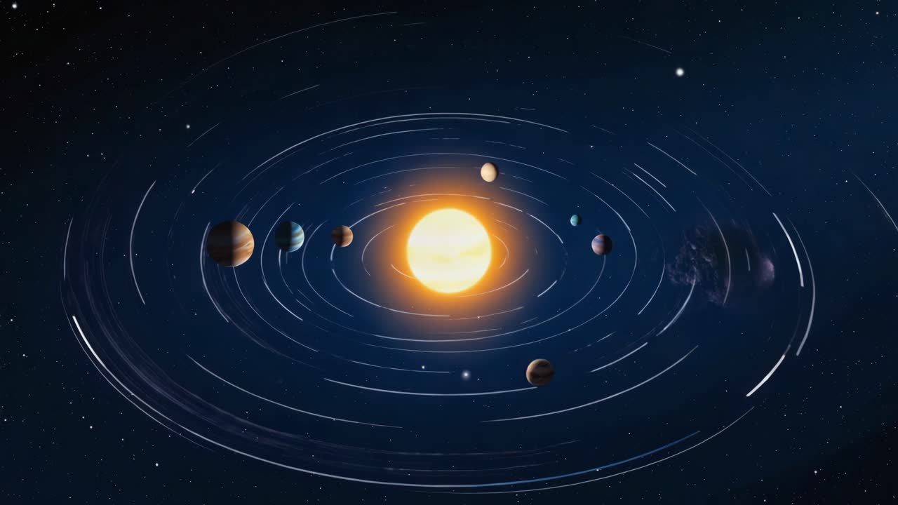 A view of the solar system and its planets