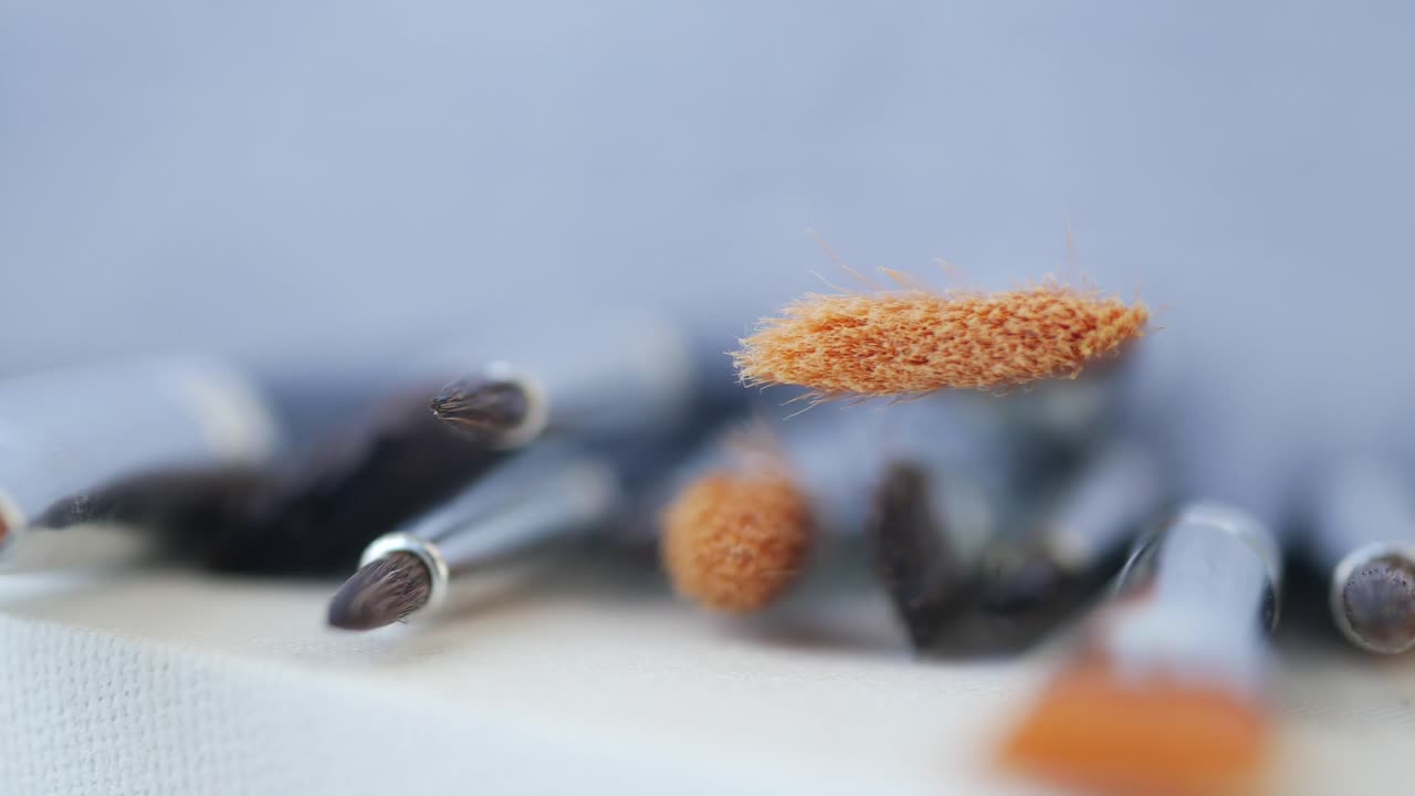 페인트 브러쉬 가까이에서