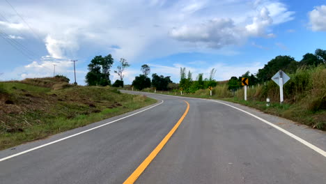 The-pickup-truck-passes-the-road-no