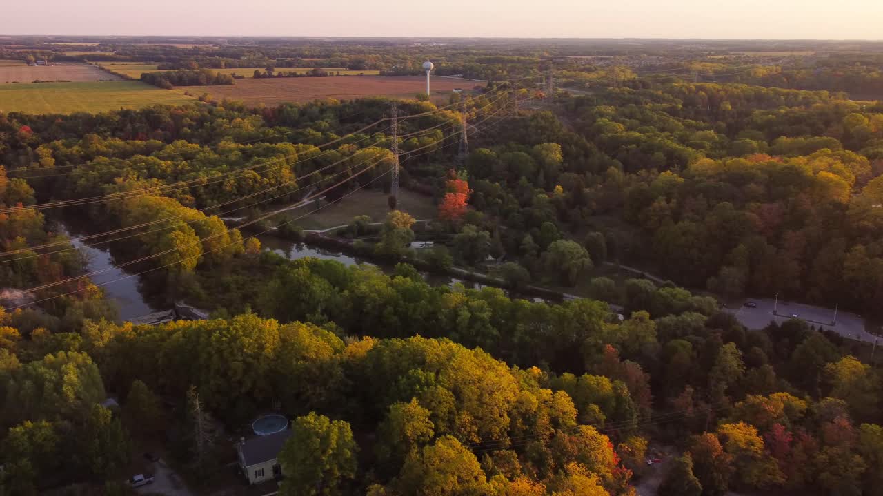 Ontario Fall Foliage Sunrise Across Lakes and Forests