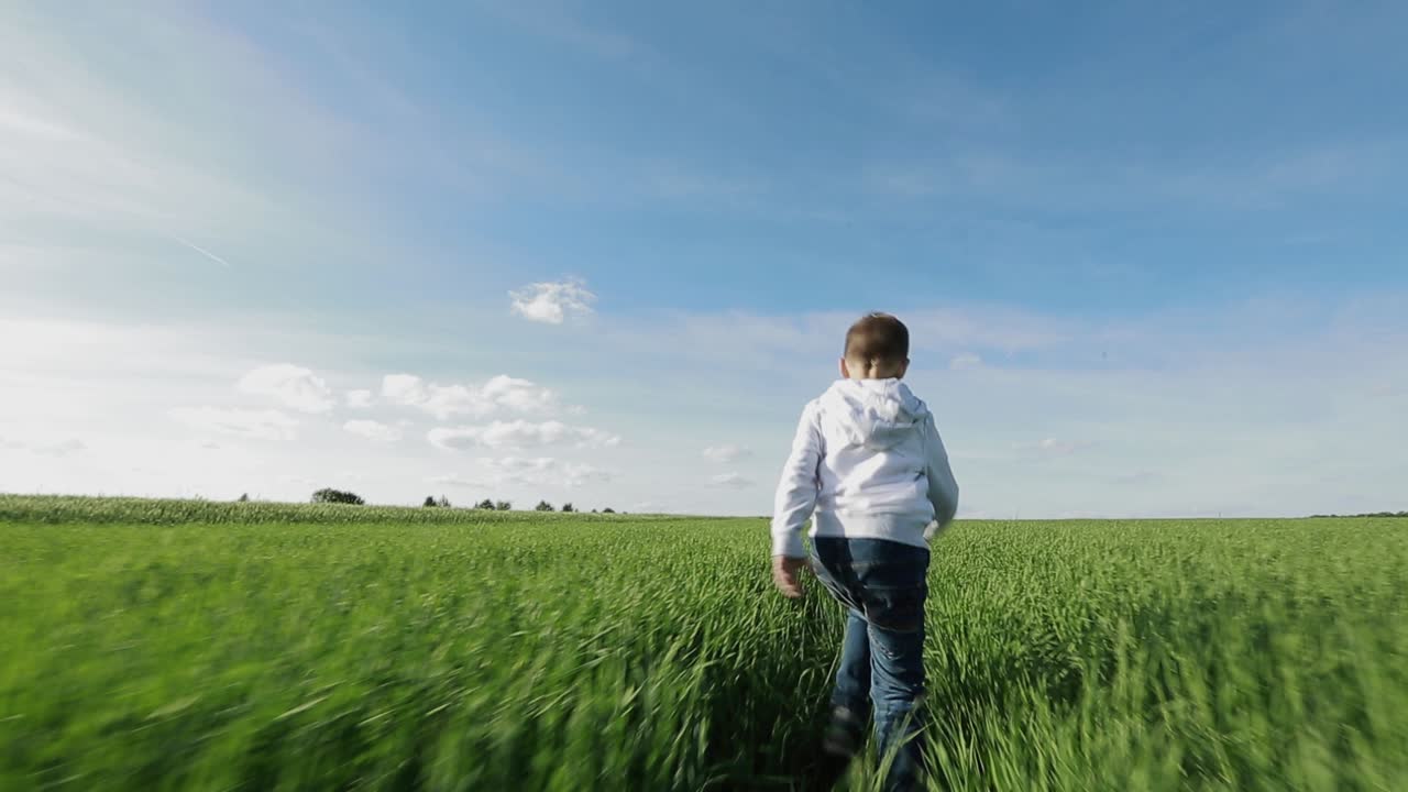 Active Kids On Summer Nature. Active two kids spending happy time on summer nature