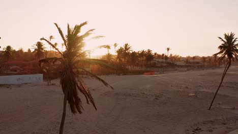 Aerial:-The-famous-town-for-kitesurfing,-Cumbuco,-Brazil