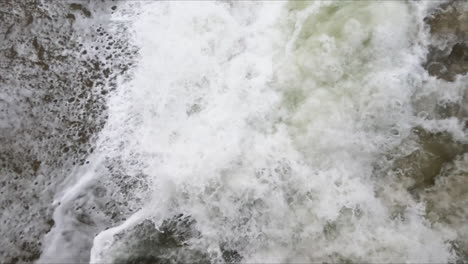 top shot of a large white wave