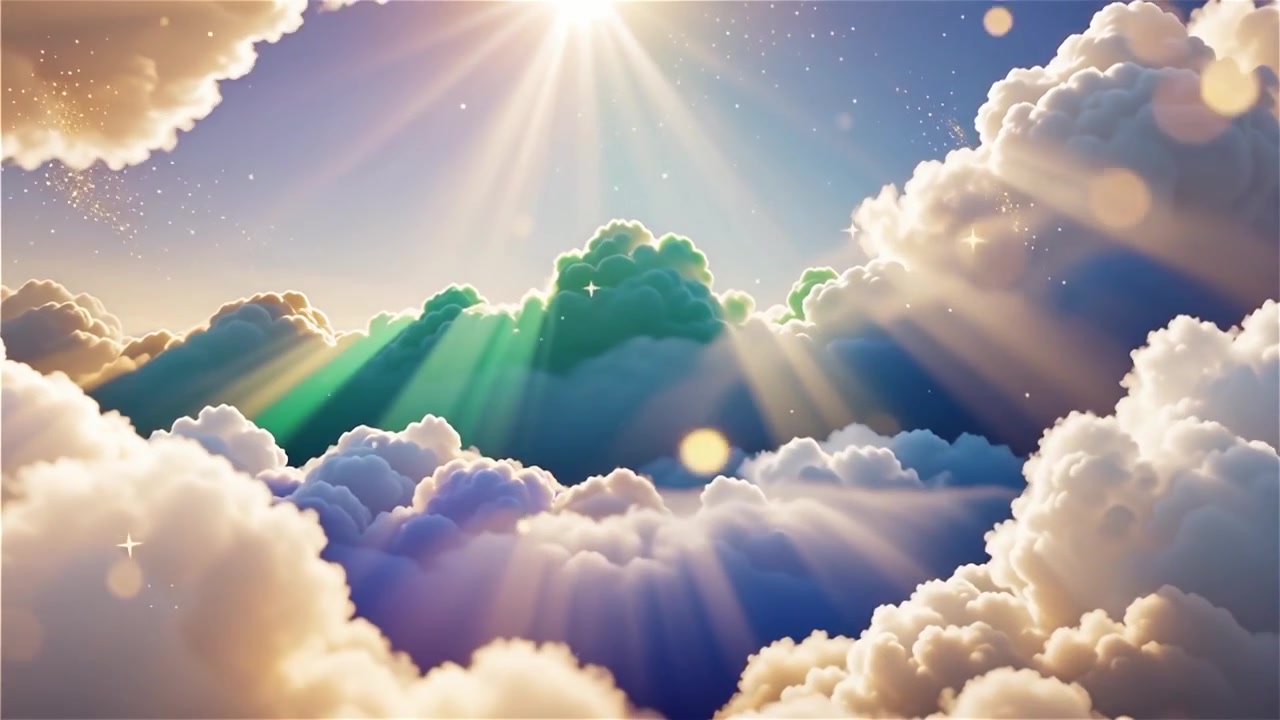 Christian Heavenly Light Worship Background