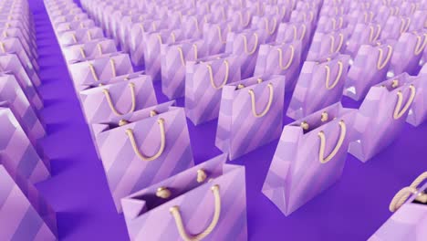 bolsas de regalos animación dinámica 3d concepto de consumismo