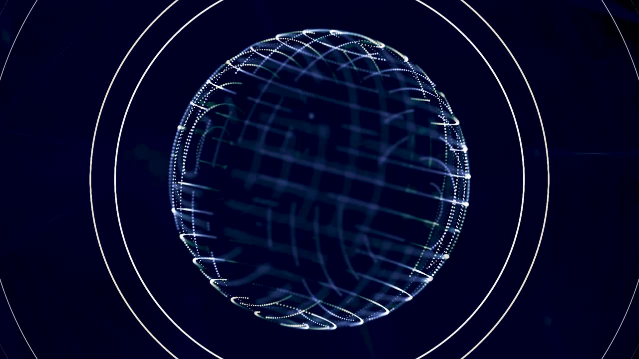Abstract 3D Globe with Network Patterns