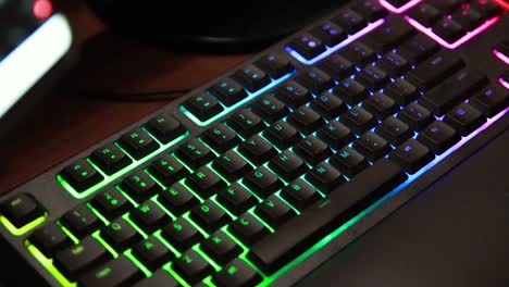 static shot of rgb gaming keyboard