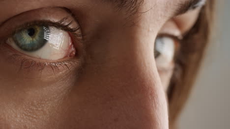 cerrar los ojos macro mirando sorprendido