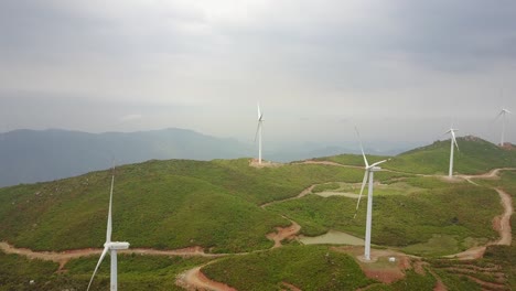 wind power equipment on the mountain