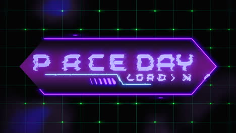 día espacial en pantalla digital con elementos hud en galaxia