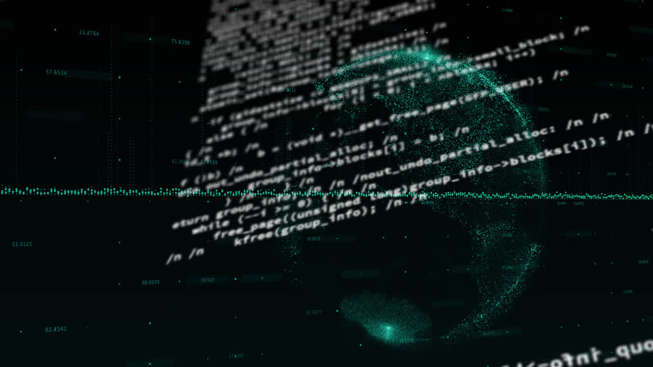 animación del procesamiento de datos financieros