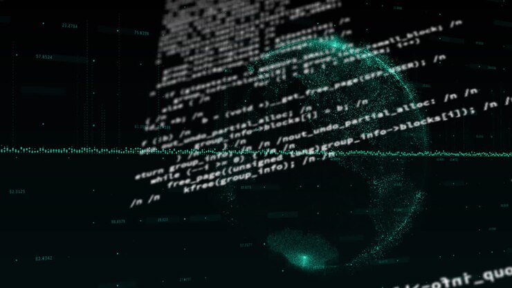 Animation der Verarbeitung von Finanzdaten
