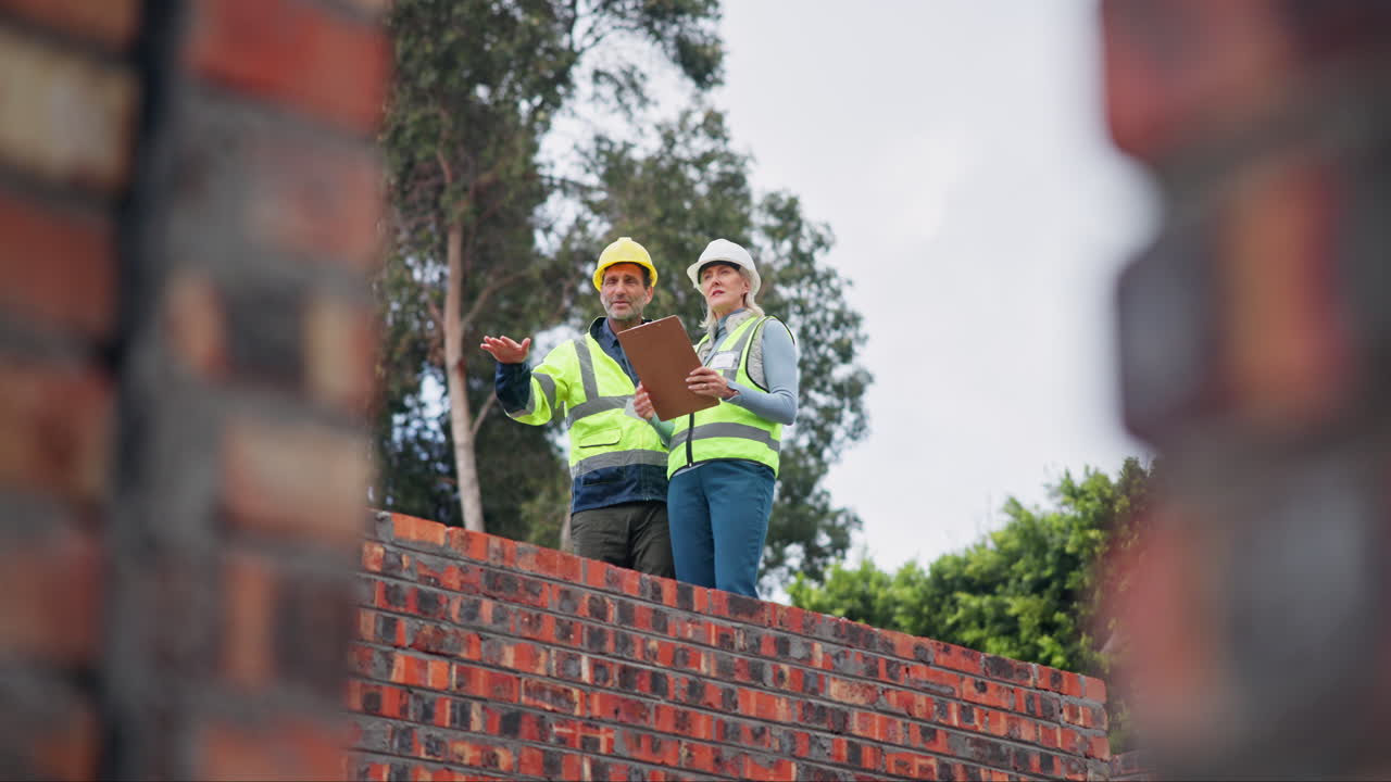 trabajadores de la construcción en un sitio en construcción