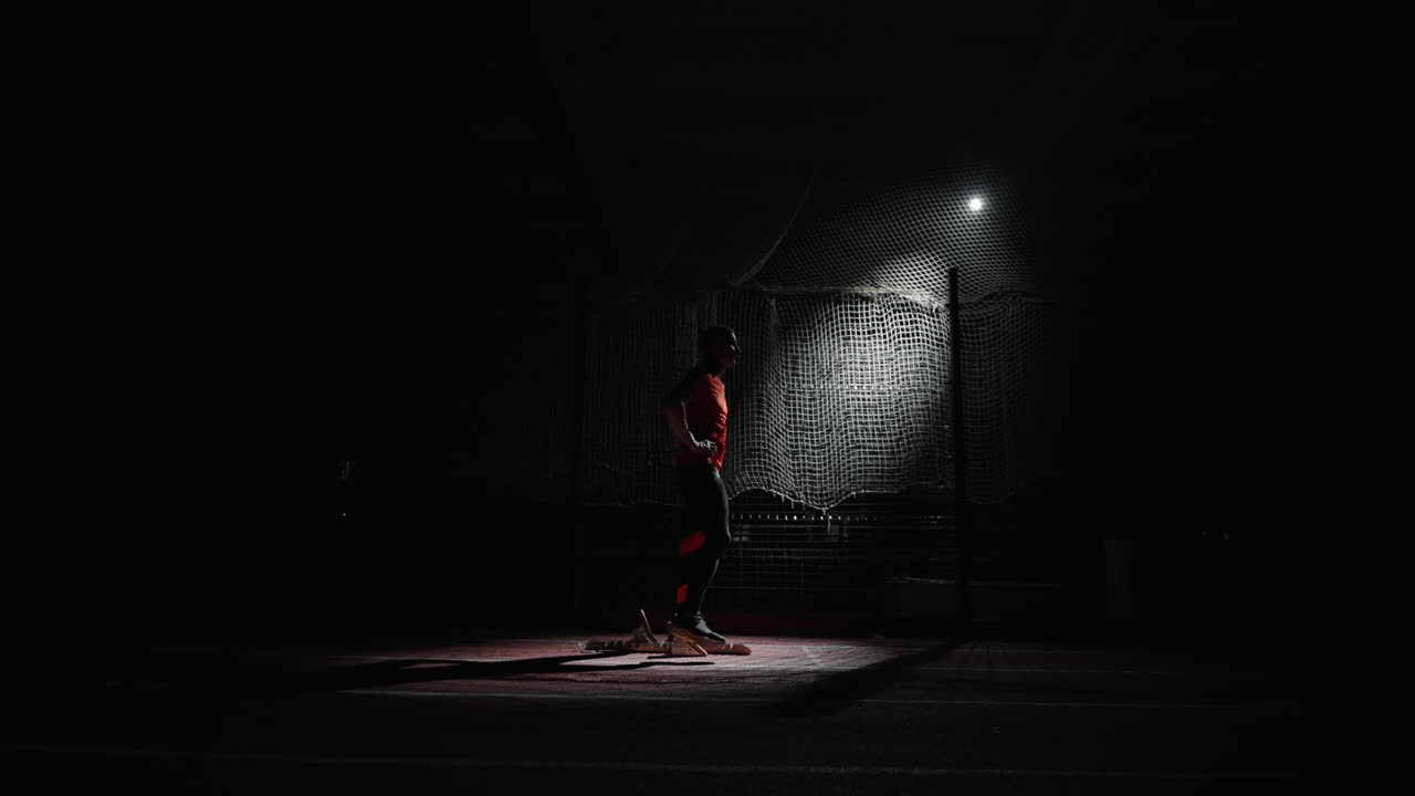 entrenamiento nocturno en pista