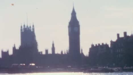 sailing on thames river, historical footage of london in the 1960’s