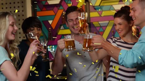 group of friends drinking beer