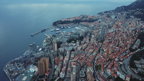 aerial view of monaco