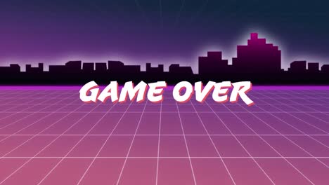 game over message from an arcade game