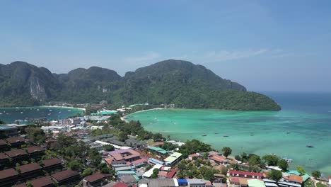 aerial view of phi phi don island in thailand