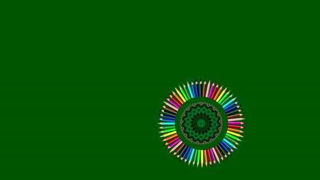 diseño gráfico que gira en el lado inferior de derecha a izquierda cambiando de color.