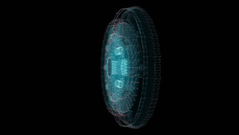car clutch disc hologram. transport and technology concept