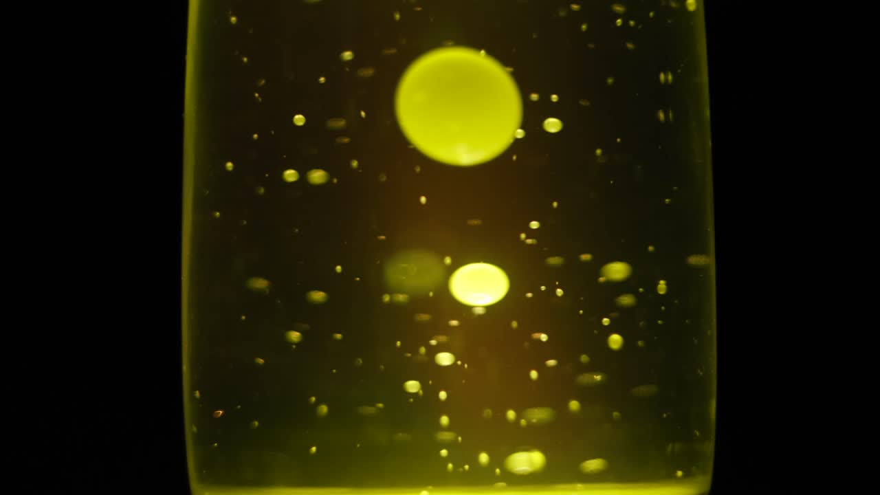 노란 라바 램프 클로즈업