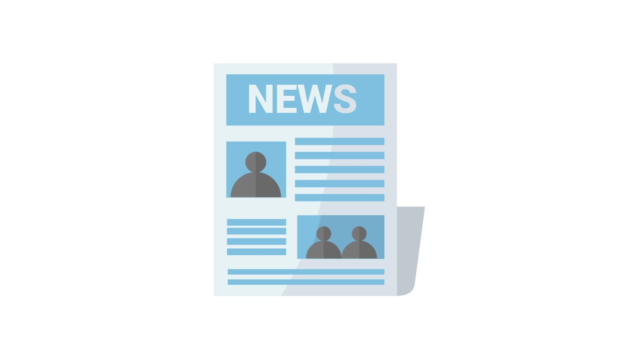 Animated Newspaper with News Headline and Article Content