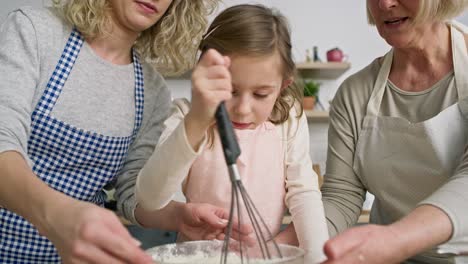 video of girl mixing ingredients in a bowl