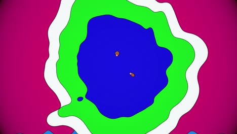 retro multicolored abstract paint animation looping background
