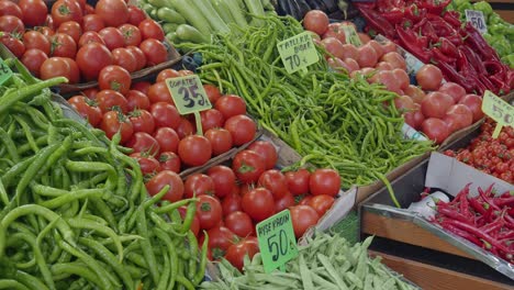 fresh produce at a market