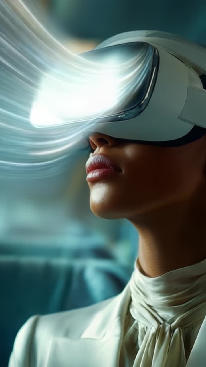Esplorando il regno della realtà virtuale: un viaggio attraverso un mondo futuristico con tecnologia VR avanzata ed esperienze immersive che si svelano davanti ai nostri occhi.
