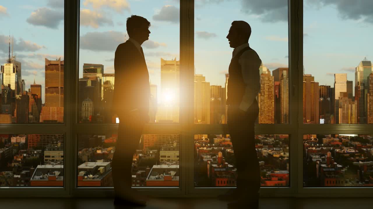 Young Businessmen Analyzing Their Strategy. Discussing Investment, Innovation and Finance for Global Economy.