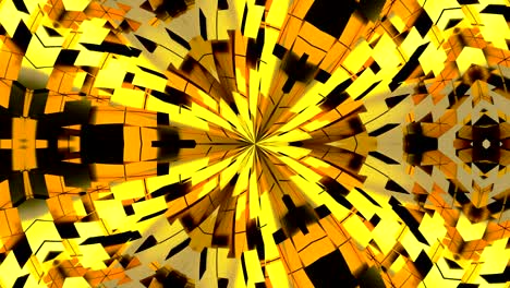 fondo abstracto con caleidoscopio dorado