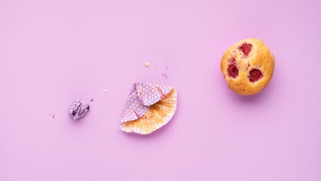 Comiendo-Muffins-En-Stop-Motion.-Muffins-De-Frutos-Rojos