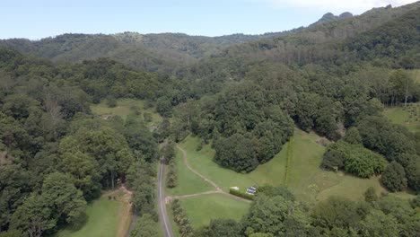 Ausgedehnter-Wald-Von-Currumbin-Valley-In-Queensland,-Australien