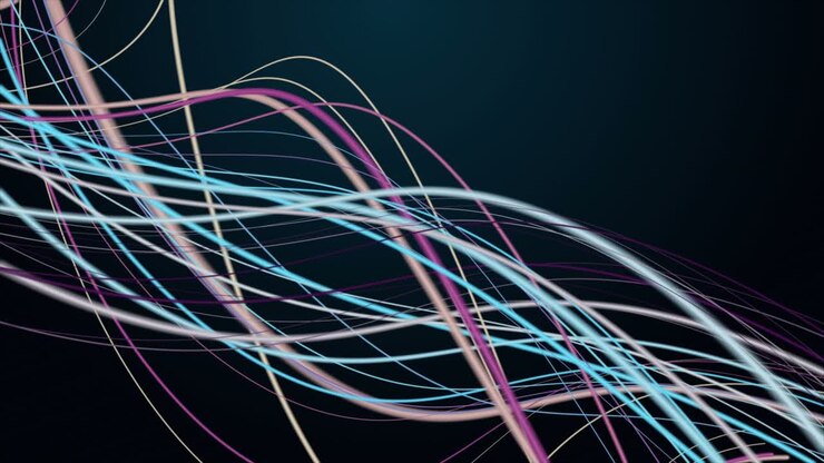 Fantastisk animation med et stribet bølgeobjekt i slowmotion, 4096x2304 loop 4K