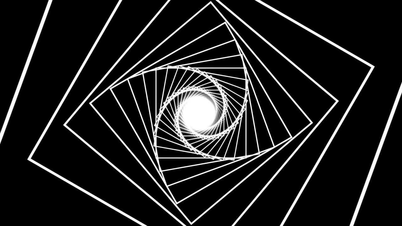 Abstract Lines Spiral Squares Seamless Loop Animated Background