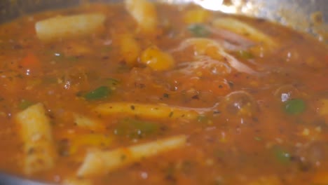 pasta preparing boil closeup view