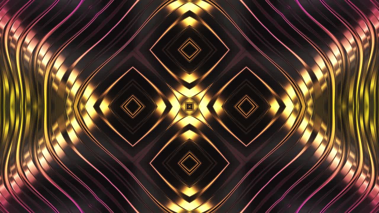 Abstract Geometric Metallic Patterns