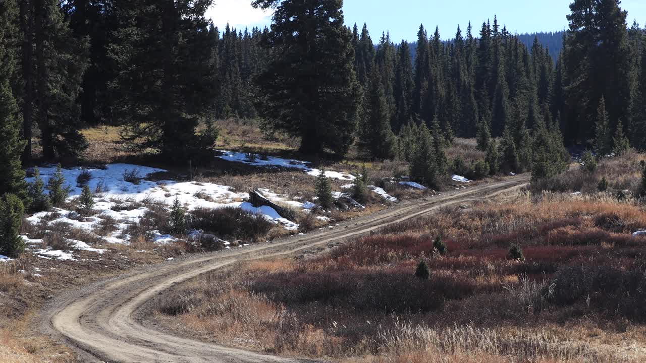 4K Rocky Mountain Two Track Road