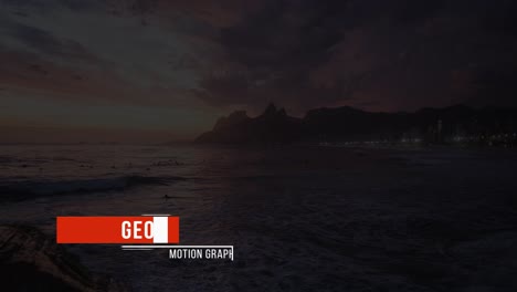 sunset at a beach in rio de janeiro with surfers