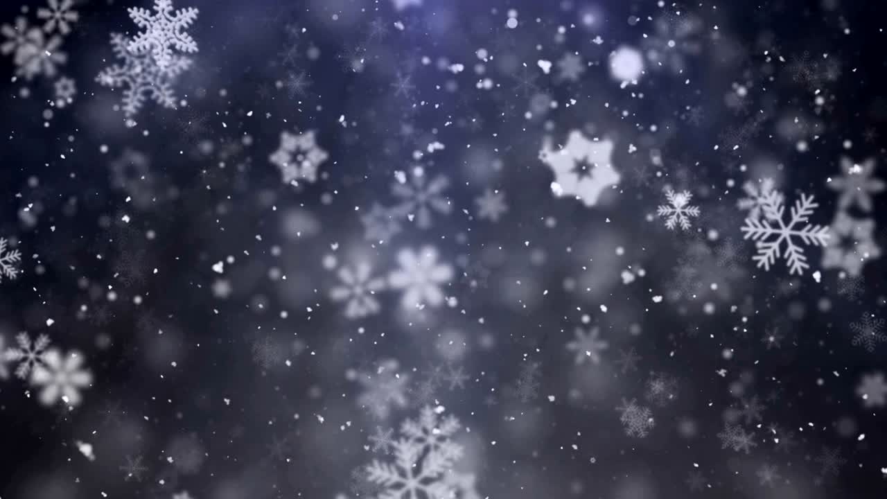 fondo de movimiento de navidad tema azul con luces de copo de nieve en elegante