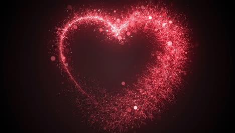 corazón rojo brillante