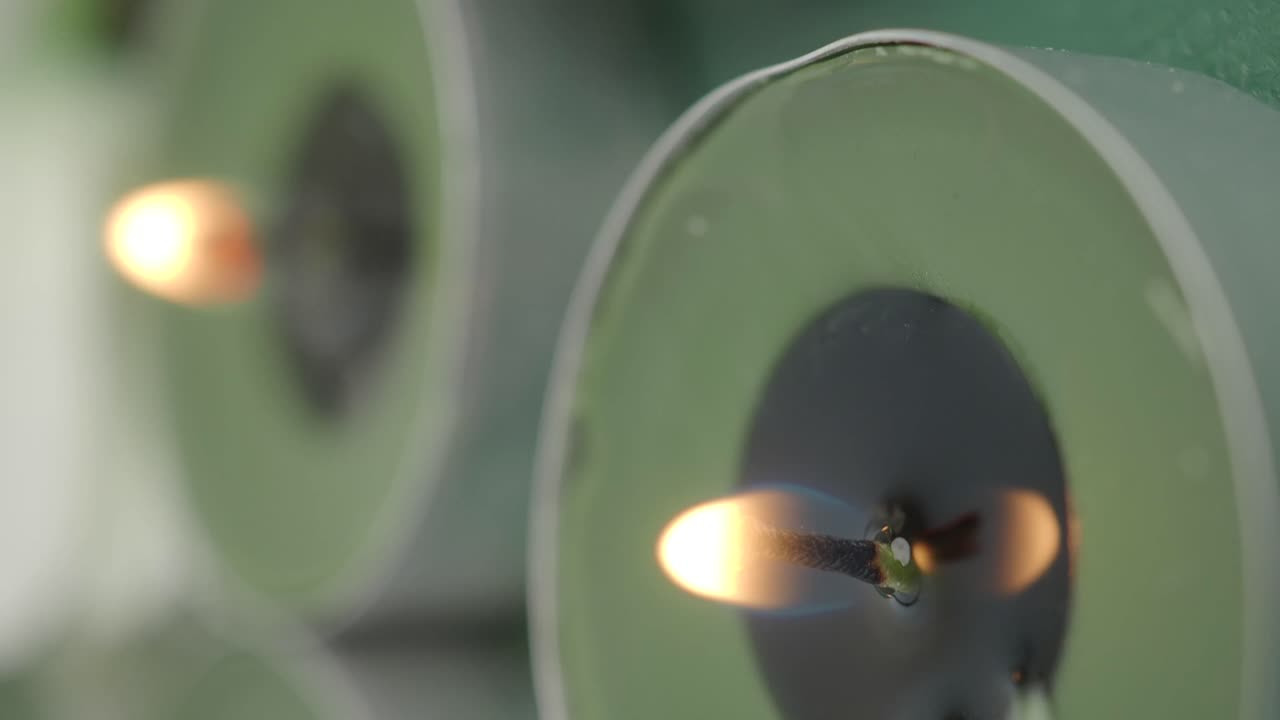 Close-up of Burning Tea Lights