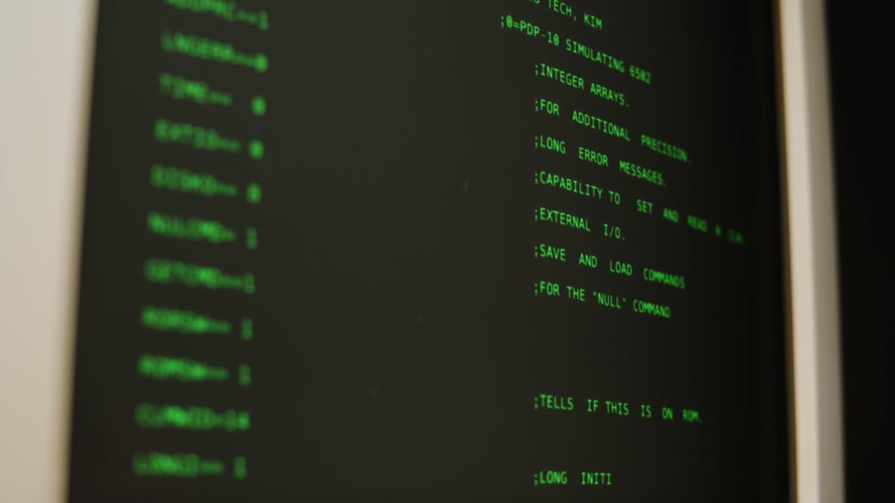 Vintage Computer Terminal Screen