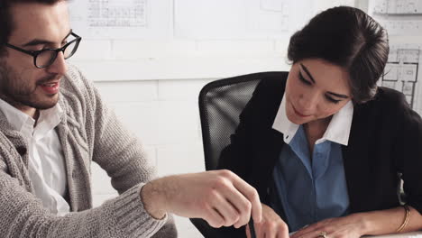 small business team of architects discussing startup business