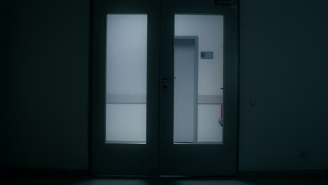 hospital scene at night