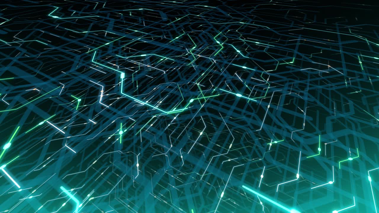 4K seamless loop of printed circuit board (PCB) in motion
